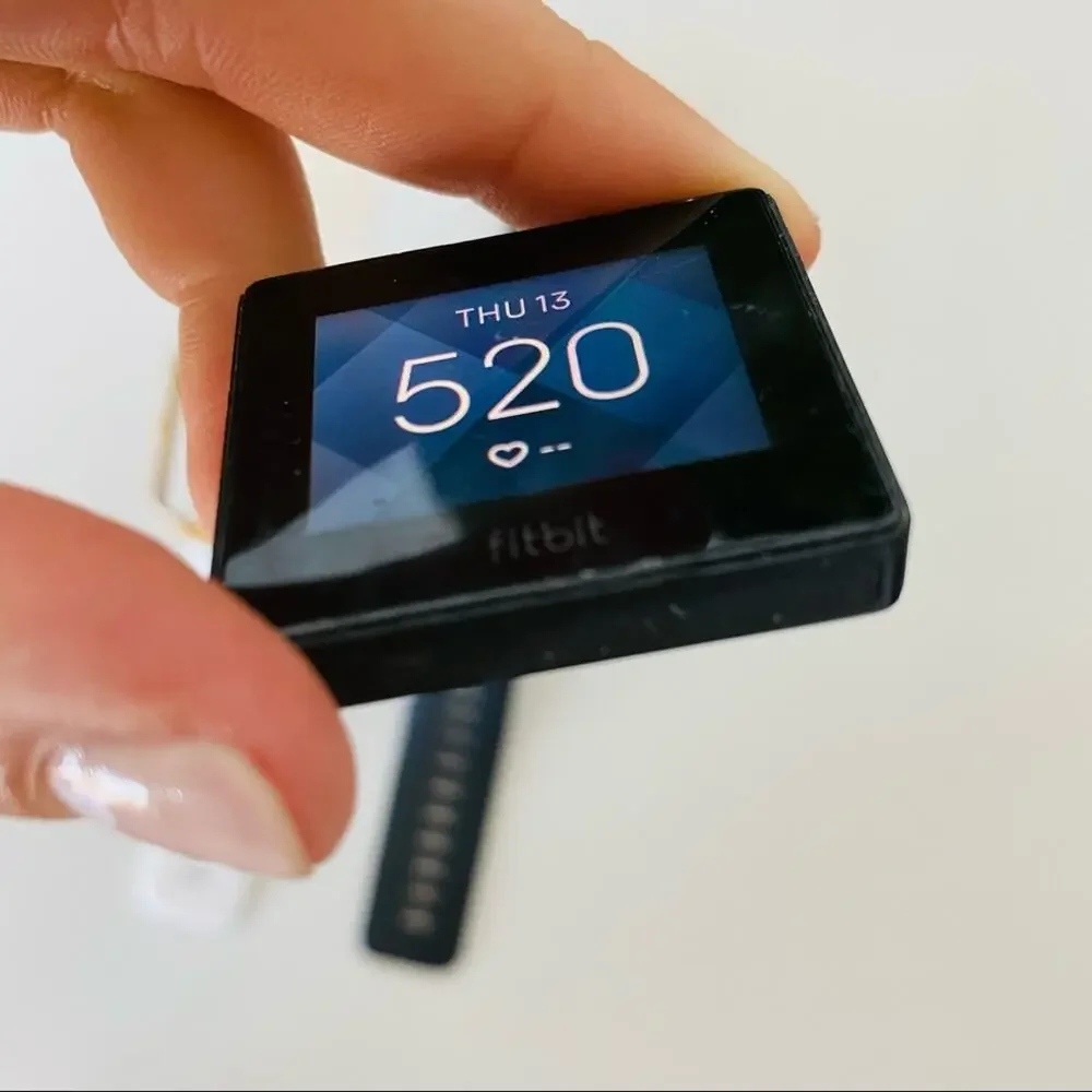 FITBIT Blaze Black White Gold Smart Watch Face Two Band With Two 2 Chargers